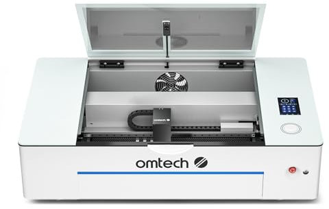 OMTech Polar CO2 Laser Engraver Cutter, 55W Desktop Laser Engraver with 2 Rotary Axes Autofocus 510x300mm Workbed 5MP Camera Water Pump, Touch Screen Laser Cutting Machine for Wood Acrylic Glass More