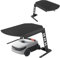 YUENFONG Garaje para robot cortacésped, 77 x 94 x 36 cm, techo de metal, toldo de protección, protección UV, para robot cortacésped, color negro