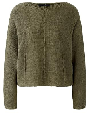 Oui Damen Pullover lässig geschnitten Uni