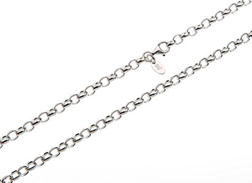 Massive 4mm Erbskette - 925 Sterling Silber, Länge 40-100cm