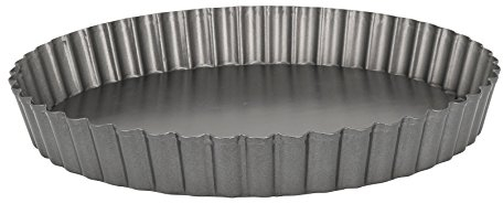 Crealys 507711 GOURMANDIS Moule à Tarte Acier Noir 25 x 25 x 3,5 cm