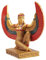 lachineuse - Geflügelte Isis Statuette 21 cm - Rote & Goldene Göttin Isis Statue - Innendekoration Antikes Ägypten - Ägyptisches Deko-Objekt - Originelle Geschenkidee, Goldfarben