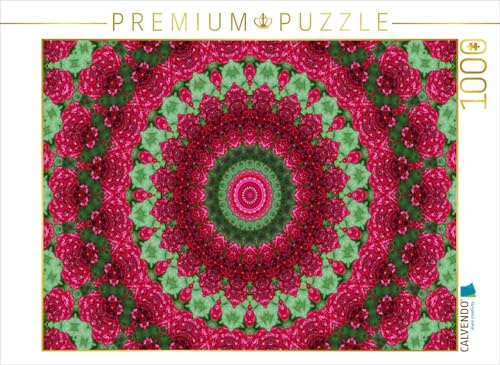 CALVENDO Puzzle Blumen Mandala - Kaleidoskop | 1000 Teile Lege-Größe 64 x 48 cm Foto-Puzzle für glückliche Stunden