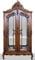 Casa Padrino Barock Vitrinenschrank 100 x 40 x H. 200 cm - Barock Wohnzimmerschrank