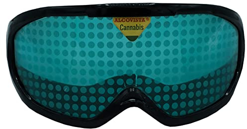 Alcovista ORIGINAL Rauschbrille - Cannabisbrille - Cannabis effeckt brille - Brillen für Drogenprävention - Drogenbrille