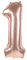 Ballon en plastique numéro 40 cm en or rose pour remplissage d'air - pour anniversaire, mariage, fête et autres - en or rose en design numéro anniversaire ballon numéro géant décoration (numéro 1)