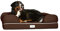 PetFusion Ultimate Memory Foam Hundebett Lounge, orthopädisch, bequem, groß, wasserdicht, für große Hunde, Schokoladenbraun, Größe XL (112 x 86 x 25 cm)