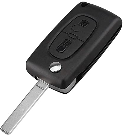 OcioDual Coque de Clé Télécommande à 2 Boutons, CE0523 avec Lame VA2, étui Compatible avec 206 207 306 307 308 407 607 806, Compatible avec C2 C3 C4 C5 C6, étui à Clés