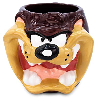Silver Buffalo Looney Tunes Taz Face Keramik-Tasse, 3D-Form, 680 ml