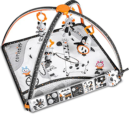 tumama Baby-Spielmatten für den Boden von Geburt an, Aktivitäts-Fitness-Spielmatte, Spielzeug mit hängendem, weichem Lernteppich, Spielzeug für Babys, Jungen und Mädchen