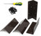 SHINY BUCKET Garden Bed Brackets - 4pcs - Dark Brown, Carbon Steel, 10 - 15 Bed - Complete with Screwdriver