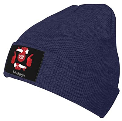 Kompatibel mit Super Bock Beanie Mützen Strickmütze Skull Caps für Herren Damen Winter Warme Skimütze Chemo Mütze Unisex Kopfbedeckung Geschenk