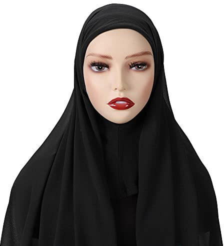 iSpchen Kopftuch Damen Muslimisch Kopftücher Chemo Turban Chiffon Hijab Kopftuch Schal Headwear Sommer Sonnenschutz Kopfbedeckung Tücher Elastische Bandanas Haarschal