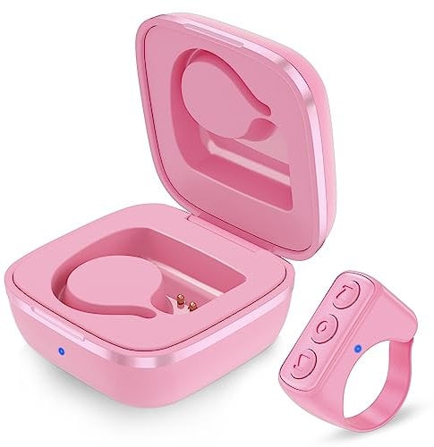Tiktok Scrolling Ring, Tiktok Bluetooth Remote Control Ring, Page Turner for Kindle APP- Not for Kindle Devices, Compatible with iPhone,iPad,Android (Pink)