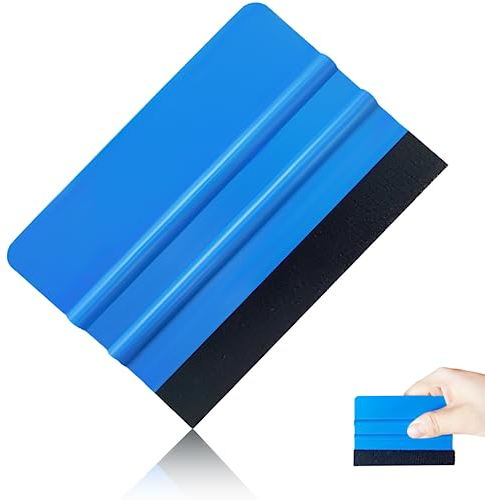 Spatola Professionale, Spatola per Wrapping Pellicola Auto, Spatola Professionale con Feltro, Spatola per Pellicole Adesive, per Pellicole per Auto, Pellicole per Finestre Ecc