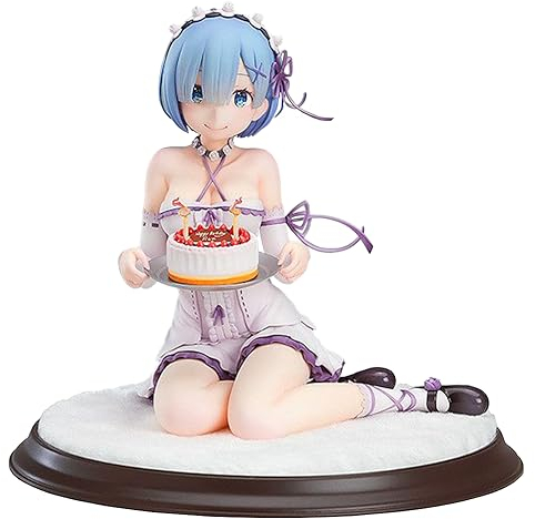 Zhongkaihua Re:0 Anime Figur 13CM PVC Rem/Remu Figur Sitzend Geburtstag Kuchen Stil Action Figur Modell Statue Anime Figur Sammlerstück Ornamente Desktop Dekoration
