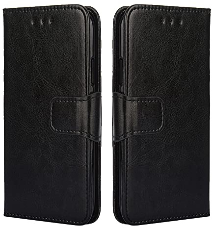 BellaCase Coque Realme C51 4G Étui en Cuir Premium Realme C51 4G [Emplacements pour Cartes] [Béquille] [Magnétique] Housse pour Smartphone Realme C51 4G(Noir)