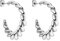 Purelei® Twisted Ohrringe, Gedrehte, offene Creolen für Damen aus Edelstahl in Kordel-Optik, Trendige wasserfeste Creolen, Durchmesser 7,5 mm (Silber)