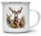 MAXIKIWI - Langlebige Emaille-Kaffee- oder Tee-Camping-Tasse für drinnen und draußen, Jagd-Thema, 350 ml