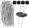 Heavy Duty Metal Garden Pegs - 50 Pack, 6/150mm, Artificial Grass Pins, Weed Control Membrane Pegs