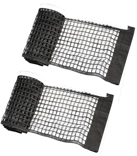 2 Stück Tischtennis Netz Tischtennis Ersatznetz für Platte Outdoor Table Tennis Net Tragbares Trainings Zusammenklappbares Tischtennisnetz Ersatz-Netz für Jeden Tisch Outdoor, Indoor
