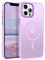 BENTOBEN for iPhone 12 Pro Max Magnetic Case, iPhone 12 Pro Max Phone Case Compatible with MagSafe, Translucent Matte Shockproof Anti-Fingerprint Phone Case for iPhone 12 Pro Max 6.7, Light Purple