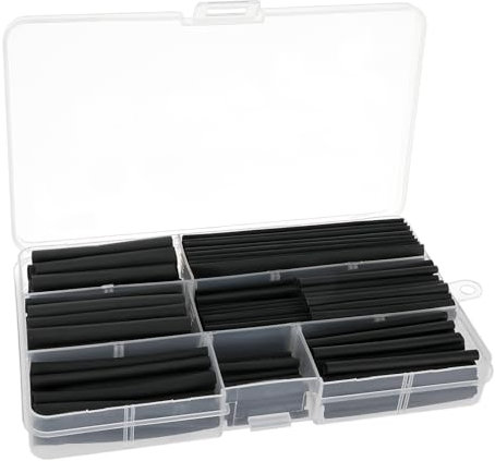 170 Pezzi Termorestringente, Connettore Termorestringente, Kit Guaine Termorestringenti, Con 8 Diverse Dimensioni Tubo Termorestringente a Doppia Parete, per Isolamento Elettrico, Riparazione Cavi