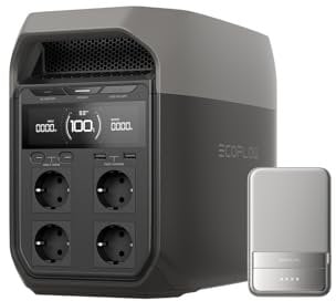 Station électrique portable EF EcoFlow DELTA 3, 1024 Wh de capacité, cellules LFP, 70% de charge en 30 min, extensible jusqu'à 5 kWh, générateur solaire pour camping, RV, l'alimentation de secours