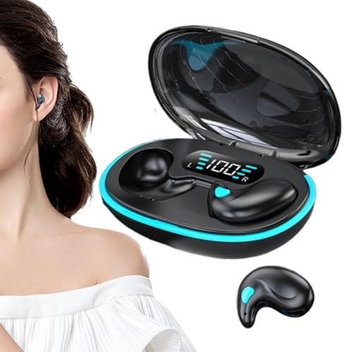 Auriculares inalámbricos con cancelación de ruido, auriculares intrauditivos para dormir,Auriculares inalámbricos de conducción ósea - Auriculares de botón para dormir de lado con cancelación de ruido