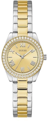 GUESS Reloj Analógico para Mujer'S de Cuarzo con Correa en Acero Inoxidable GW0841L2