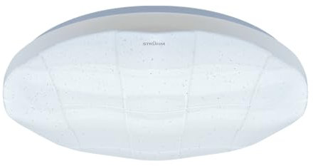 Deckenlampe LED IP44 rund D: 48 cm Weiß neutralweißes Licht 3900 K 5250 lm Sternenhimmel Badlampe Deckenleuchte Badezimmer