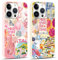 Vxinvnoi 2 Stück Handyhülle für iPhone 13 Pro Hülle, Collage Motiv Aesthetic Blumen Obst Bunt Sommer Muster Mädchen Case, Weich Silikon TPU Stoßfeste Schutzhülle Cover für iPhone 13 Pro 6,1, Rosa