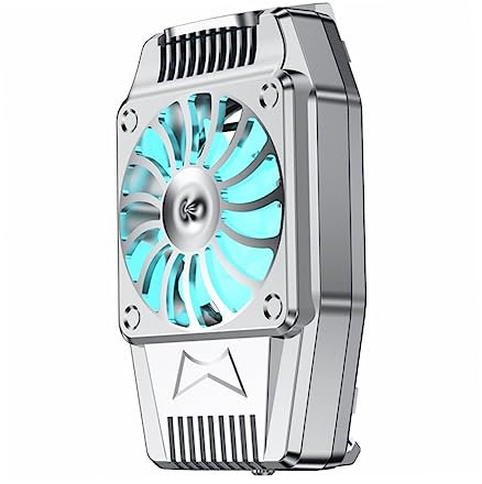KICHOUSE Ventilateur de Refroidissement Sans Fil pour Téléphone Dissipateur Thermique USB Rechargeable à Clip Arrière Accessoire de Jeu Mobile avec Batterie Intégrée Refroidisseur de