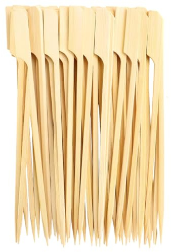Pinchos de Madera, 200 Piezas, Pinchos de 15 cm para aperitivos, Brocheta Ecológicas, Palillos para Aperitivos, para fiestas, cócteles, aperitivos, sándwich, barbacoa, aperitivos, Hamburguesas