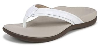 Vionic Tide II - Women's Leather Orthotic Sandals - Orthaheel White - 8 Medium