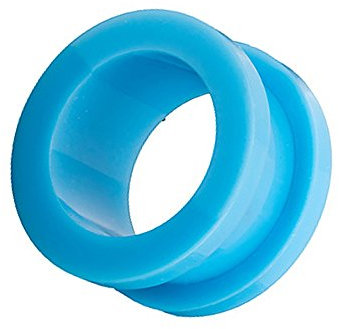 Piercingfaktor Flesh Tunnel Ohr Schraub Ear Plug Piercing Kunststoff Acryl Schraubverschluss Rund Creole 16mm Aqua