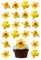 Anglesit Pre-Cut Daffodil Flowers Edible Wafer Paper PreCut Cupcake Cake Toppers Birthday Party Wedding Baby Shower Easter Decorations