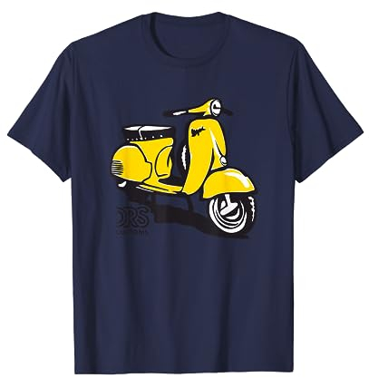 Retro Scooter Italiano Giallo Maglietta
