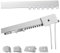 Binario Tenda Soffitto Lineare in Alluminio Bianco Personalizzabile, Completo di Accessori per Fissaggio, Movimento Manuale, Bastone Tende a Soffitto o Parete (240 CM, MOVIMENTO MANUALE SENZA CORDA)