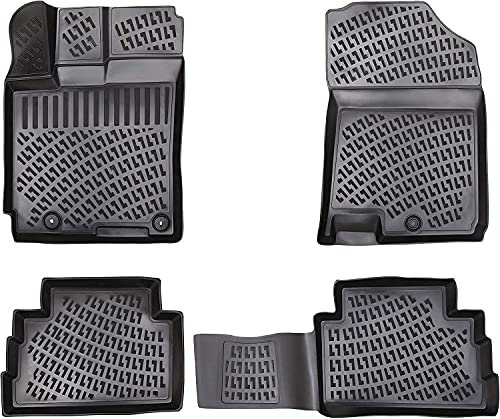 Design 3D Gummimatten Set für Ford S-MAX ab 2014 | Extra hoher 5cm Rand