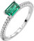 Michooyel S925 4x6mm Lab-created Smaragd Verlobungsring Sterling Silber Ring Zirkonia Feiner Schmuck für Frauen