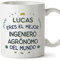MUGFFINS Tazas Personalizadas para INGENIERO AGRÓNOMO hombre - En Español - Mejor del Mundo - 11 oz / 330 ml - Regalo Personalizable original y divertido