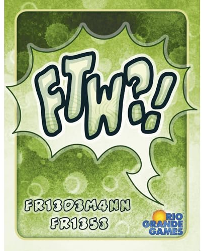 Rio Grande Games: FTW?! - Kartenspiel, für den Gewinn, niedrigste Punkte gewinnt, Partyspiel, das knifflige Kartenspiel für 2-6 Spieler, ab 14 Jahren, 25 Min, Mehrfarbig