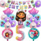 Gabby Birthday Decoration, Gabbys Party Decoration 5 Years, Dollhouse Balloons Birthday Decoration, Gabbys Foil Balloons, Latex Balloons, Happy Birthday Banner, Children's Birthday Decoration