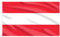 AhfuLife Grande Drapeau Autrichien 90×150cm, 2Pcs Drapeaux Autriche Double Face avec œillets en Laiton en Polyester pour Euro Football Match Jadin, Bar, Club, Marches, Fête de Indépendance