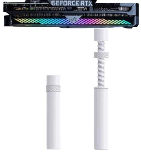 ARROMI Gpu Support Bracket White, Gpu Support Bracket, Gpu Support, Graphics Card Support, Video Card Sag Holder Bracket, Adjustable 74-120mm for Graphics Card Video Card 