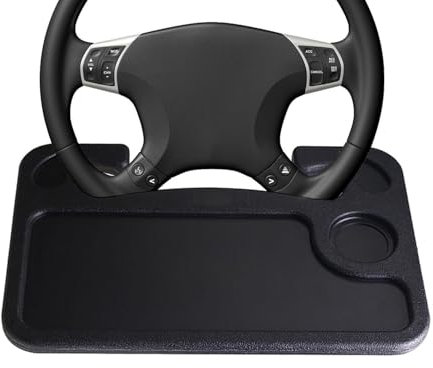 LzDQF Tragbarer Lenkradtisch für Laptop,Lebensmittel,Snack,Mittagessen,Trinken,Auto-Laptop-Schreibtisch,passend für Vw CC T-ROC Bora EOS UP Caddy Golf Polo Jetta New Beetle.,B-Black