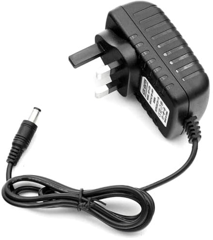 12V 1A Power Supply Adapter for LED Strip Light AC 100-240V to DC 12W Universal Driver Transformer 5.5mm x 2.1mm UK Plug for CCTV Camera, Kids Electric Ride on Car, SUV, Motorcycle, Sports Car (Black)