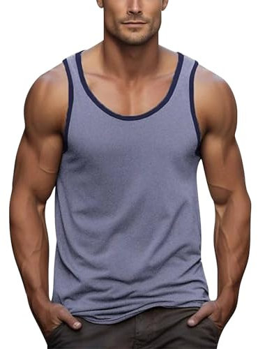 Sommer Tank Top Herren Modische Unterziehshirt Bequeme Tank Top Sommer Shirt Atmungsaktive Sportshirt Print Streetwear Festival Shirt Fitness Laufshirt Tee Top für Men Axelshirt Stretch Achselshirts
