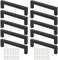 Aevcvok Lot de 10 Poignée de Meuble Cuisine, Poignee Porte Cuisine Noir Entraxe 128mm Aciers Inoxydable Poignée Placard, Poignee Meuble Cuisine, Poignée Tiroir pour Armoire